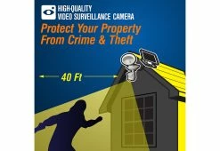 New ✨ Solar Security Video Camera and Floodlight by Maxsa Innovations ❤️ -Outdoor Living shop 207311 z6