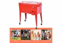 Best reviews of ❤️ Retro Patio Cooler Cart by GoPlus (Costway) 😍 -Outdoor Living shop 207545 z12