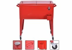 Best reviews of ❤️ Retro Patio Cooler Cart by GoPlus (Costway) 😍 -Outdoor Living shop 207545 z19
