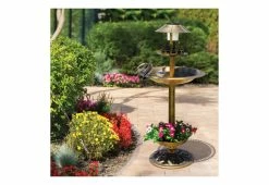 Cheapest 😍 Solar Powered Bird Bath by Jobar International Inc. 🔥 -Outdoor Living shop 207581 z3
