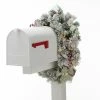 Best Pirce ⌛ Pre-Lit Mailbox Wreath - Flocked by Sharper Image ✨ -Outdoor Living shop 207908 z1