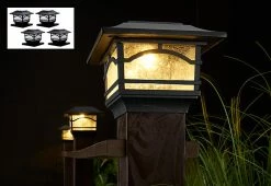 Flash Sale 🧨 Solar Powered Post Lights (Set of 4) by Maxsa Innovations 👍