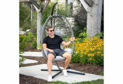 Buy 🎁 Hanging Nest Chair with Stand by Vivere Ltd. ⭐ 7 Buy 🎁 Hanging Nest Chair with Stand by Vivere Ltd. ⭐ -Outdoor Living shop 208377 z3