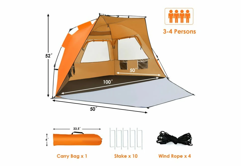 Buy 👏 Pop-Up Beach Tent by GoPlus (Costway) 😉 10 Buy 👏 Pop-Up Beach Tent by GoPlus (Costway) 😉 - Image 8