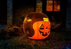 Deals 🌟 4-Ft. NFL Inflatable 💀 Halloween Helmet by Odash Inc. 🎉 -Outdoor Living shop 208592 z10