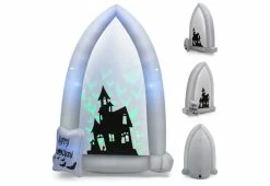 Cheapest ✨ 7-Ft. Inflatable 🦇 Halloween Tombstone by GoPlus (Costway) 🎁 -Outdoor Living shop 208614 z6