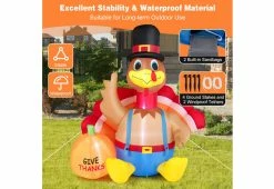 New ๐ 6-Ft. Inflatable Turkey by GoPlus (Costway) ๐งจ 11 New ๐ 6-Ft. Inflatable Turkey by GoPlus (Costway) ๐งจ -Outdoor Living shop 208695 z3