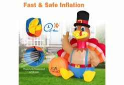 New ๐ 6-Ft. Inflatable Turkey by GoPlus (Costway) ๐งจ 13 New ๐ 6-Ft. Inflatable Turkey by GoPlus (Costway) ๐งจ -Outdoor Living shop 208695 z5