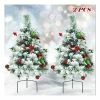 Outlet 😍 24” Cordless Prelit 🎄 Christmas Trees (Set of 2) by Costway ❤️ -Outdoor Living shop 208728 z1